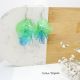 Cercei statement handmade unicat - PET-uri plasti
