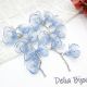 Cercei handmade unicat Flori delicate din plastic 