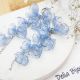 Cercei handmade unicat Flori delicate din plastic 