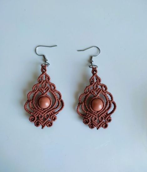 Cercei macrame dantelati