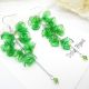 Cercei handmade unicat Flori delicate din plastic 