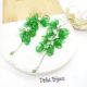 Cercei handmade unicat Flori delicate din plastic 