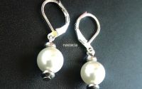 cercei argint 925 si perle albe seashell