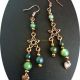 Cercei chandeliere cuprate cu agate indiene