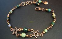 Bratara cu chandeliere cuprate si agate indiene