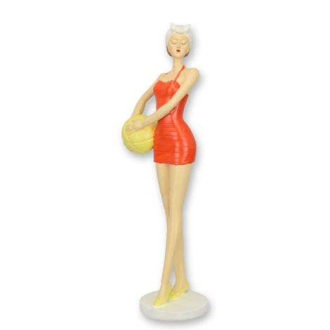 Fata cu mingea-figurina decorativa din rasini