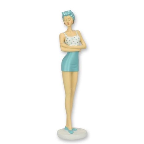 Fata pe plaja-figurina decorativa din rasini