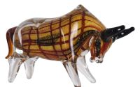 Taur-figurina decorativa din sticla Murano
