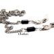 Lant ochelari din inox si onix negru tubular