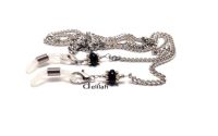 Lantisor ochelari inox si black onyx