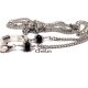 Lantisor ochelari inox si black onyx