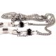 Lantisor ochelari inox si black onyx