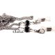 Lantisor ochelari inox si black onyx