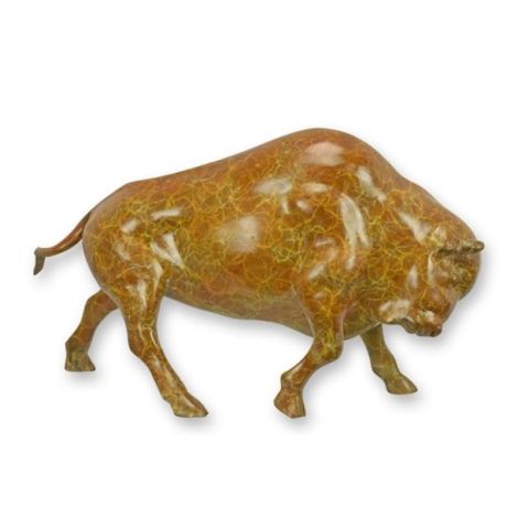Bizon-statueta din bronz masiv