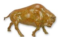 Bizon-statueta din bronz masiv
