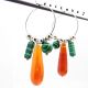 Cercei statement handmade unicat cu agate naturale