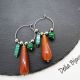 Cercei statement handmade unicat cu agate naturale