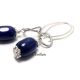 Cercei cu butoiase lapis lazuli