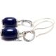 Cercei cu butoiase lapis lazuli