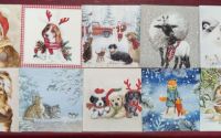 set 20 buc ANIMALE IARNA 2 servetele diferite