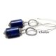 Cercei cu lapis lazuli forma cilindrica