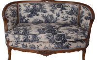 Sofa Rococo  din lemn masiv cu tapiterie creton