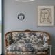 Sofa Rococo  din lemn masiv cu tapiterie creton
