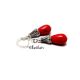 Cercei cu howlit rosu lacrima 