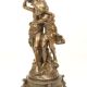 Fetita si baietel-statueta din bronz masiv