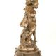 Fetita si baietel-statueta din bronz masiv