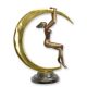 Femeie nud cu semiluna-statueta din bronz