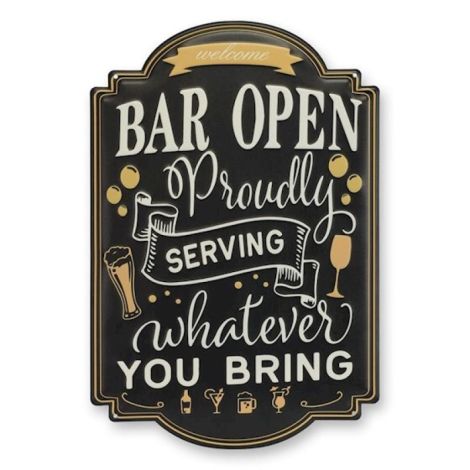 Bar Open-decoratiune metalica pentru perete
