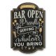 Bar Open-decoratiune metalica pentru perete