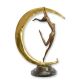 Femeie nud cu semiluna-statueta din bronz 
