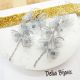 Cercei handmade unicat Flori delicate din plastic 