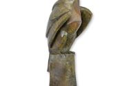Vultur-statueta din bronz cu soclu dreptungiular