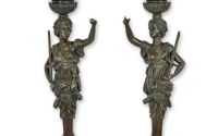 Set doua gheridoane din bronz cu blat marmura