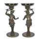 Set doua gheridoane din bronz cu blat marmura