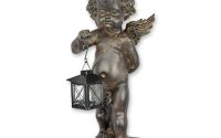Ingeras cu felinar-figurina decorativa din rasini