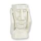 Statueta Moai-ghiveci plante din fonta antik white