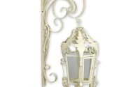Felinar de perete antik white