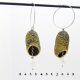 Cercei handmade din coconi de mtase cu perl natu