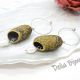 Cercei handmade din coconi de mtase cu perl natu