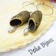 Cercei handmade din coconi de mtase cu perl natu