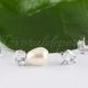 Baza cercei argint 925 si cubic zirconia 8x7.5mm