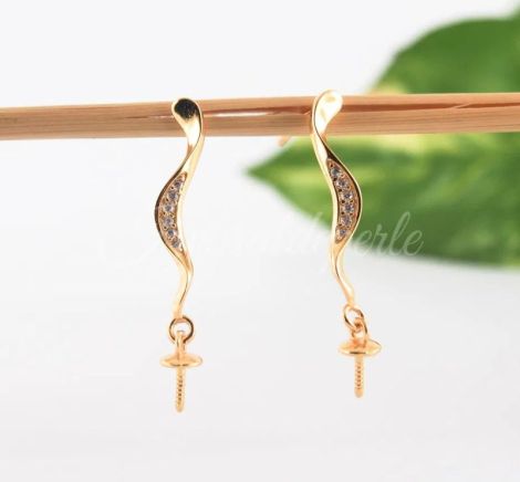 Baza inel argint 925 si cubic zirconia 