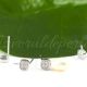 Baza cercei argint 925 si cubic zirconia 5x5mm