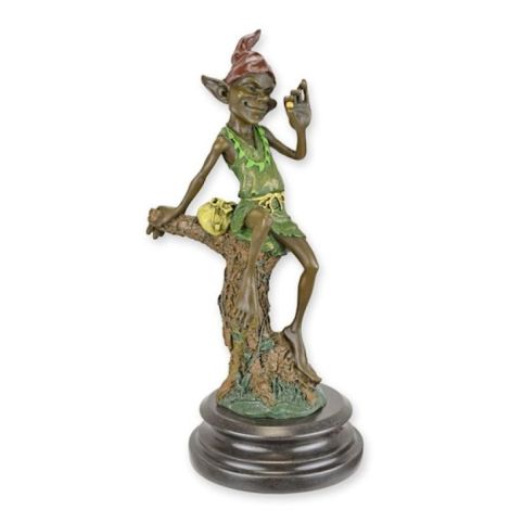 Goblin odihnindu-se-statueta din bronz