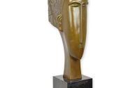 Cap de femeie-statueta din bronz 