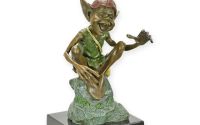 Goblin sezand-statueta din bronz 